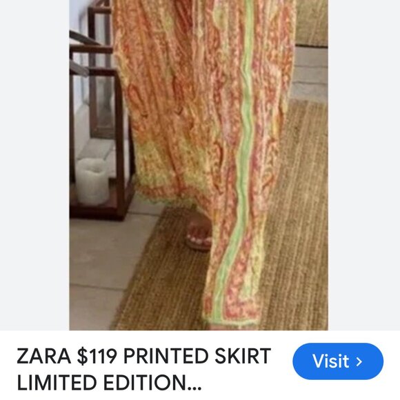 Zara limited edition paisley print maxi skirt - Picture 10 of 10